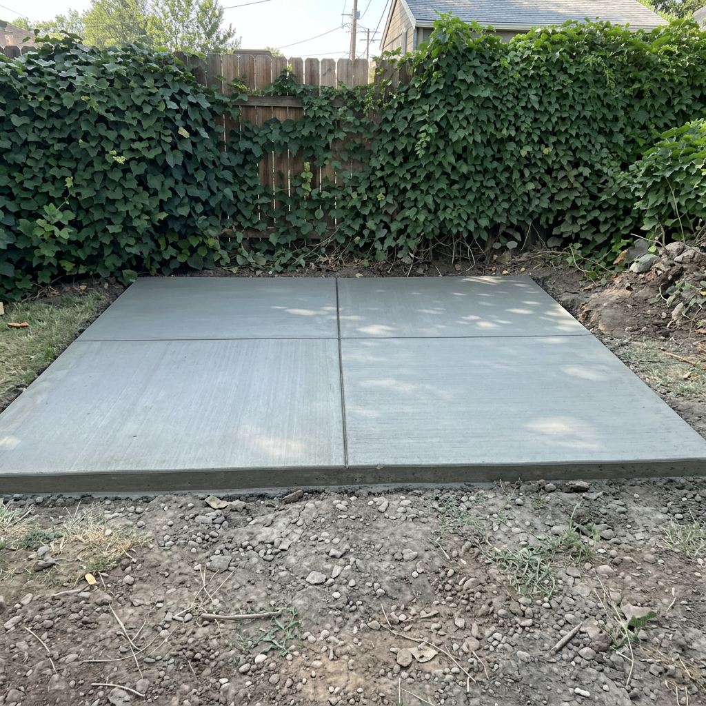 Concrete slab pour