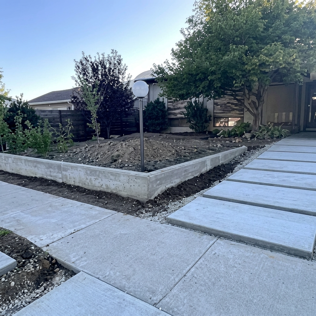 Concrete walkway