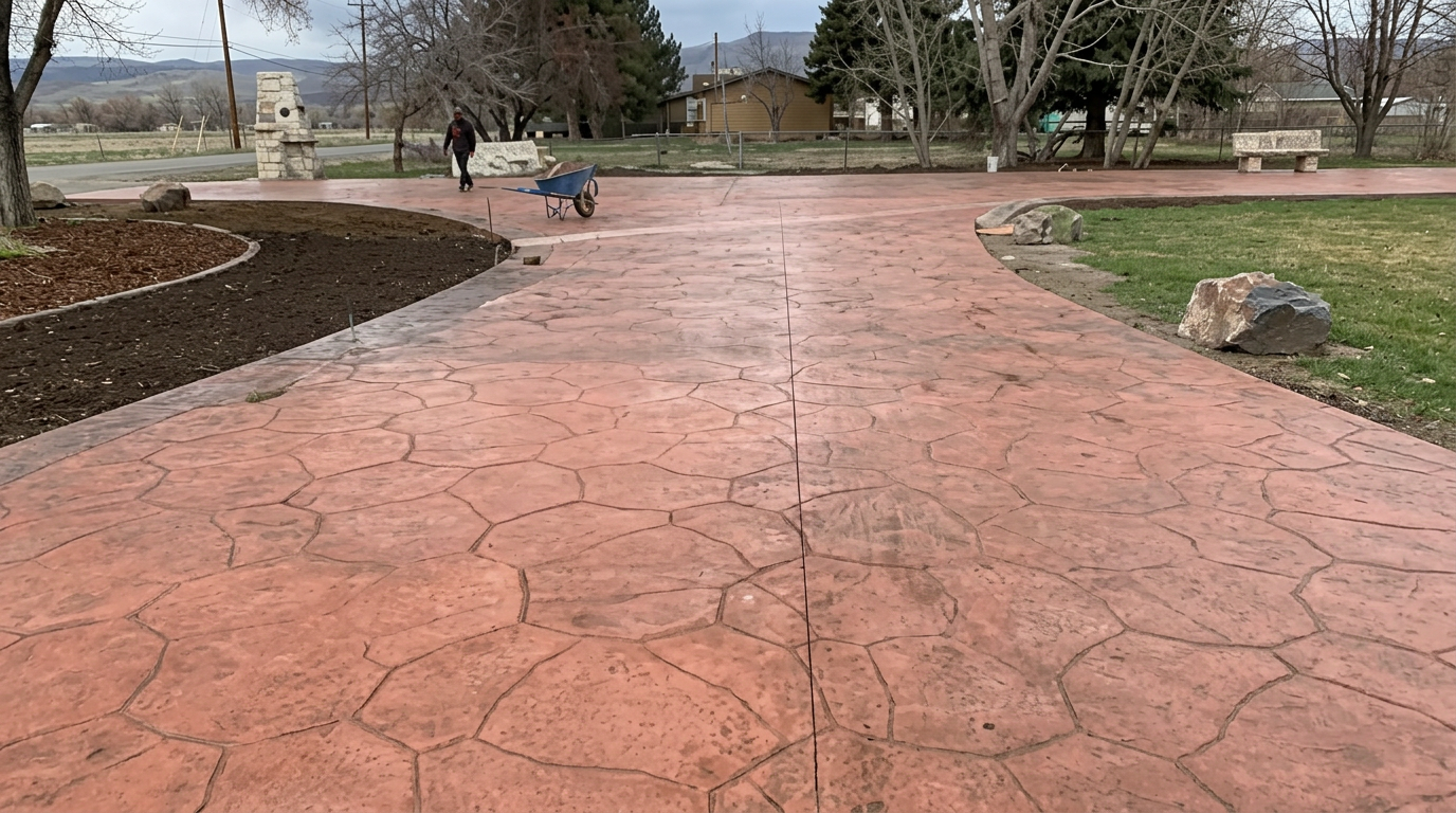 Concrete driveway in Salt Lake City